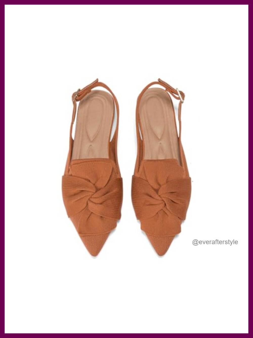 Women's Knit Pointed Toe Slingback Flats Comfortable Dressy Shoes
